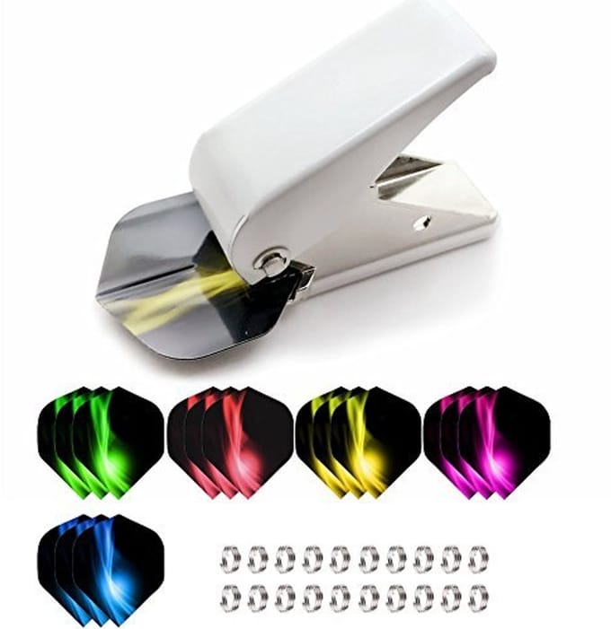 Flight Puncher met Dart Flights Set en Schacht Veer Washers - Accessoires voor Lock Machine Flights