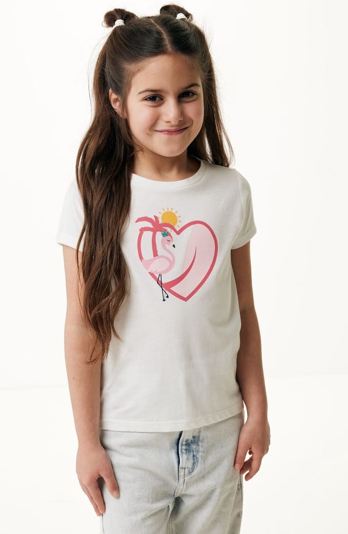 Mexx T-shirt With Artwork Off White - Maat 146-152