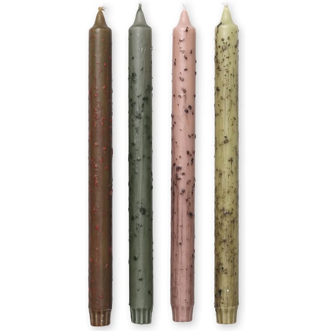 Ferm Living - Mura Kaarsen - set van 4 - mixed - meerkleurig