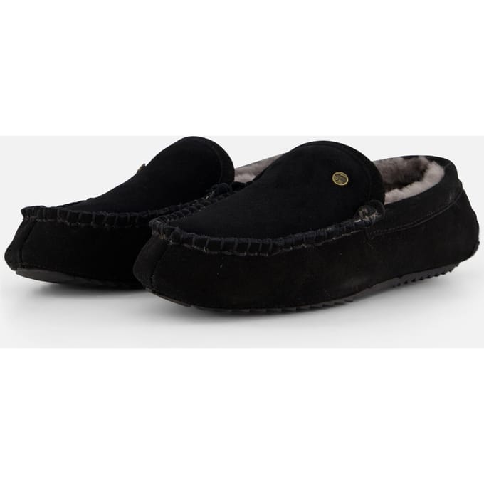 Warmbat Warmbat Pantoffels zwart Suede