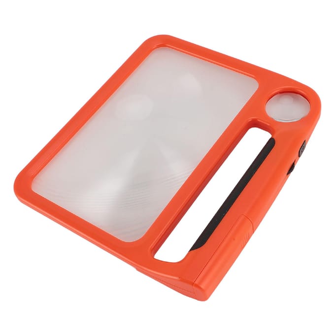 Led Vergrootglas 3 Verlichtingsmodi Anti-Slip Handvat 5X 10X Rechthoekige Handheld Vergrootlens