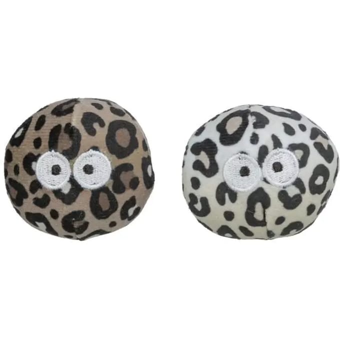 Kattenspeelgoed bal met ogen 2 stuks 5,5cm diverse kleuren