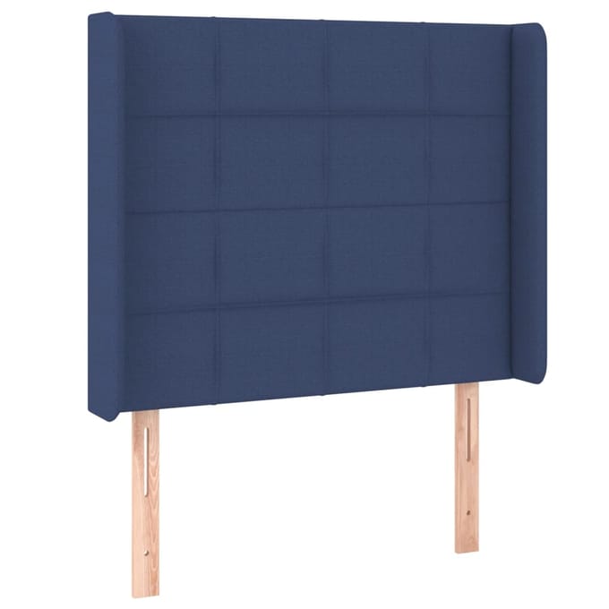 vidaXL - Hoofdbord - LED - 93x16x118/128 - cm - stof - blauw