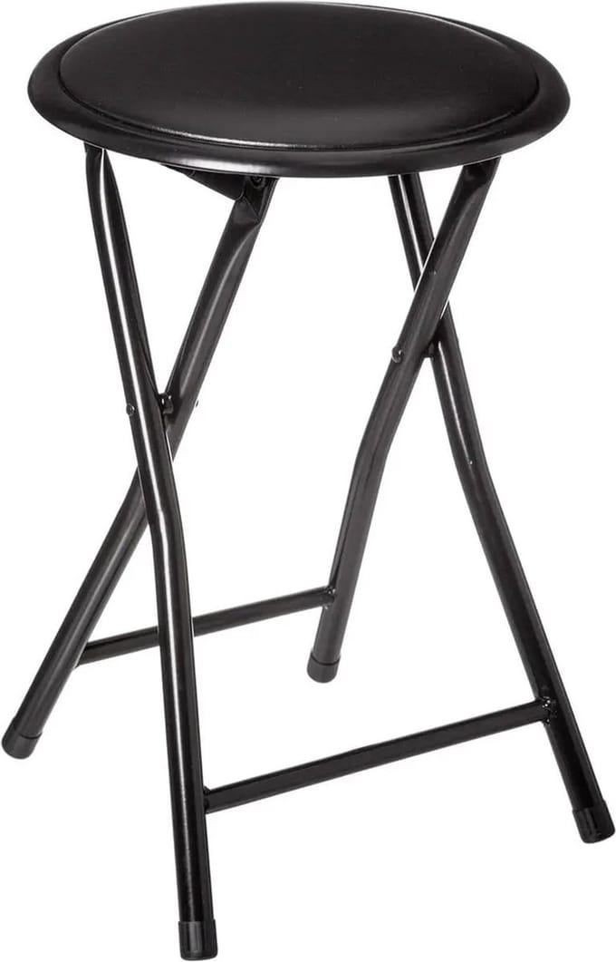 Lowander kruk rond Ø33x45cm - Pianokruk inklapbaar - Zwart