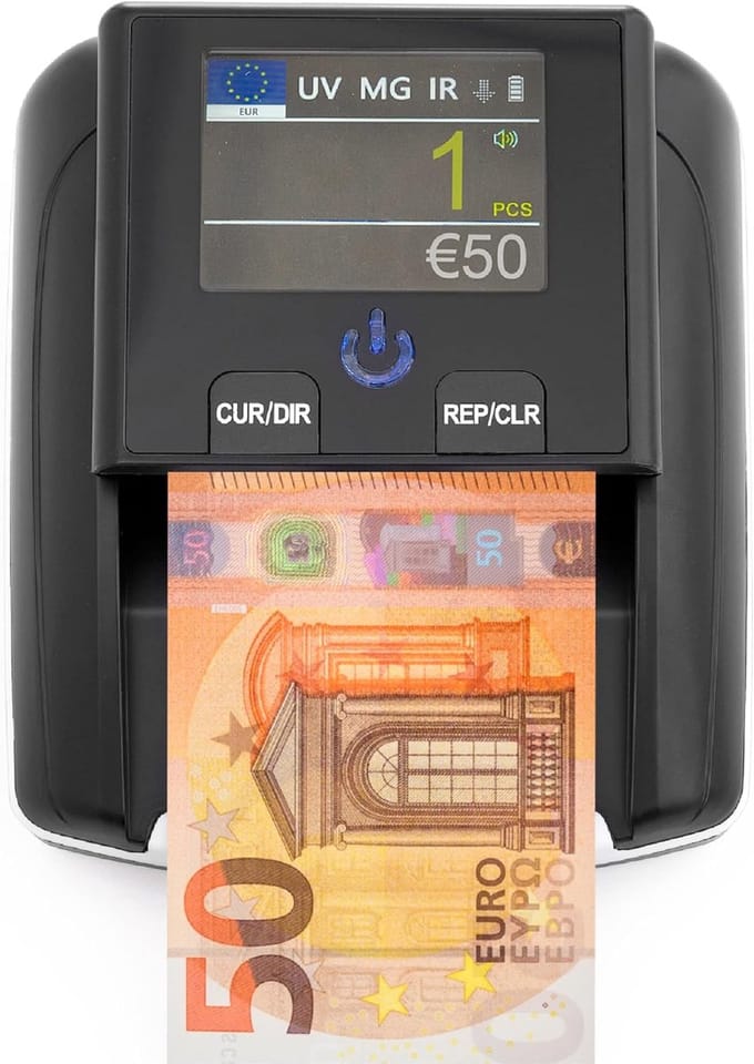 Geldtelmachine - Geldteller - Valsgeldscanner - Biljet controle