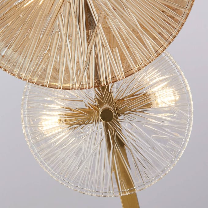 Searchlight Wagon Wheel vloerlamp, 6-lamps