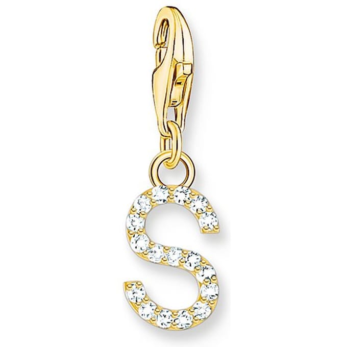 Thomas Sabo - 1982-414-14 - Charm - Dames - 925er Zilver geel verguld - Letter S