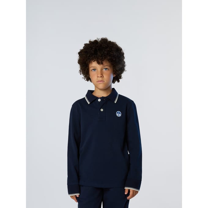 North Sails Polo Shirt Lange mouwen met kraagletters