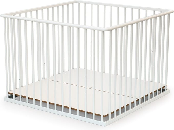 WEBABY- Houten kinderbox Wit 100 x 100 cm CUBO