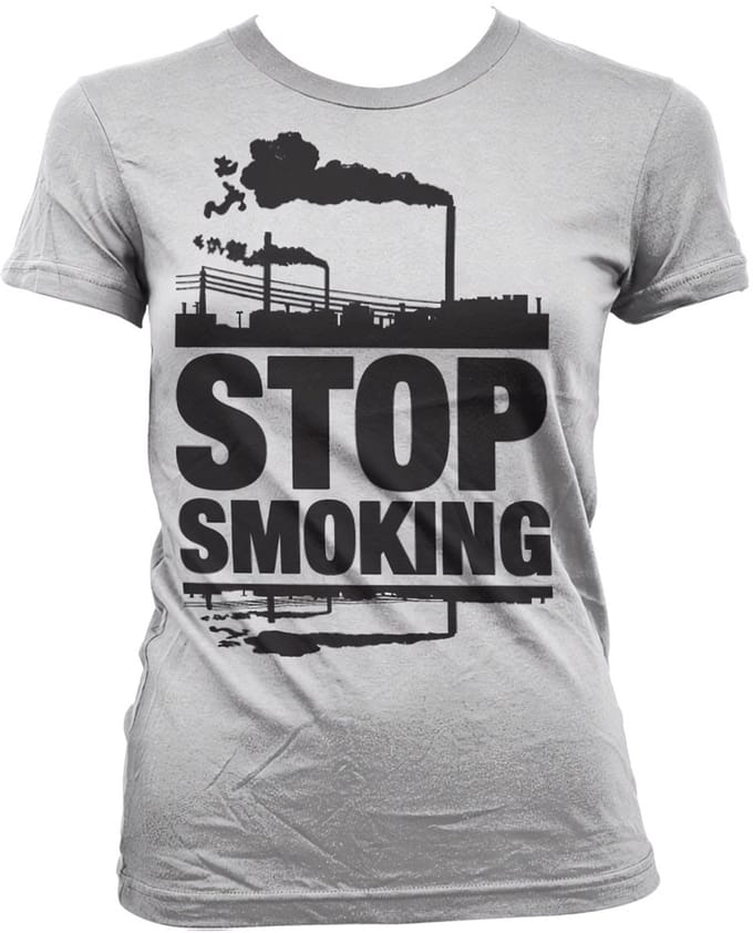 Hybris Dames T-shirt 'Stop Smoking Girly' SH-5-15531-H23-12