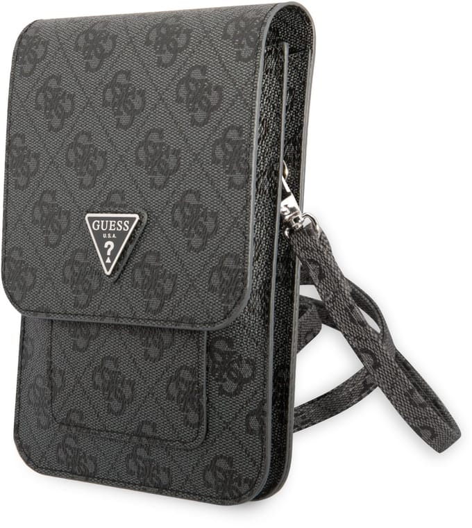 Guess PU 4G Triangle Universele telefoonhoes - Zwart