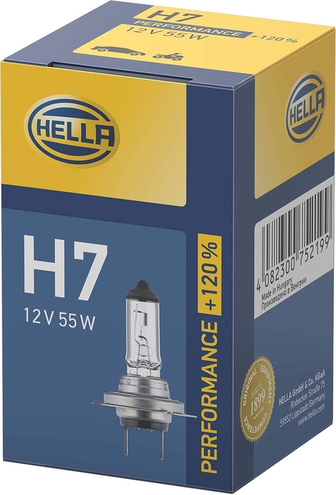 H7 Halogeenlamp - Performance tot 120% - 12V - 55W - PX26d - 1 Stuk
