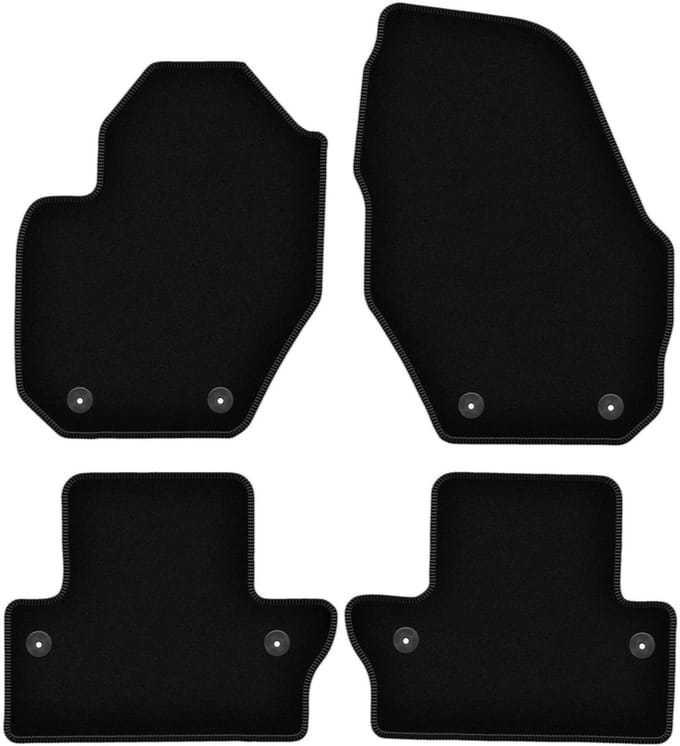 BASIC zwarte veloursmatten voor: Volvo V60 cross country, stationwagen (2011-2017)