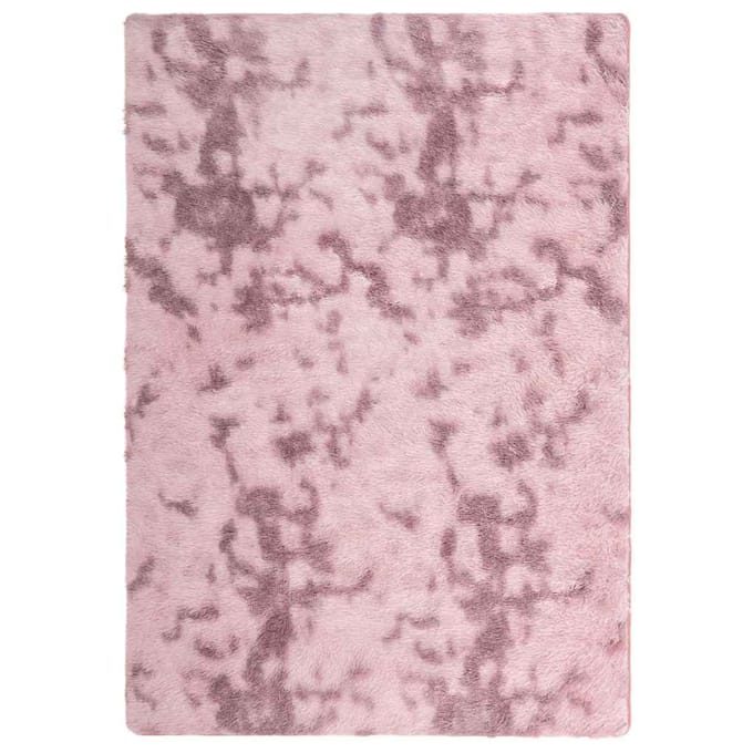 vidaXL - Hoogpolig - vloerkleed - NAVARRA - 120x170 - cm - polyester - stoffig - roze