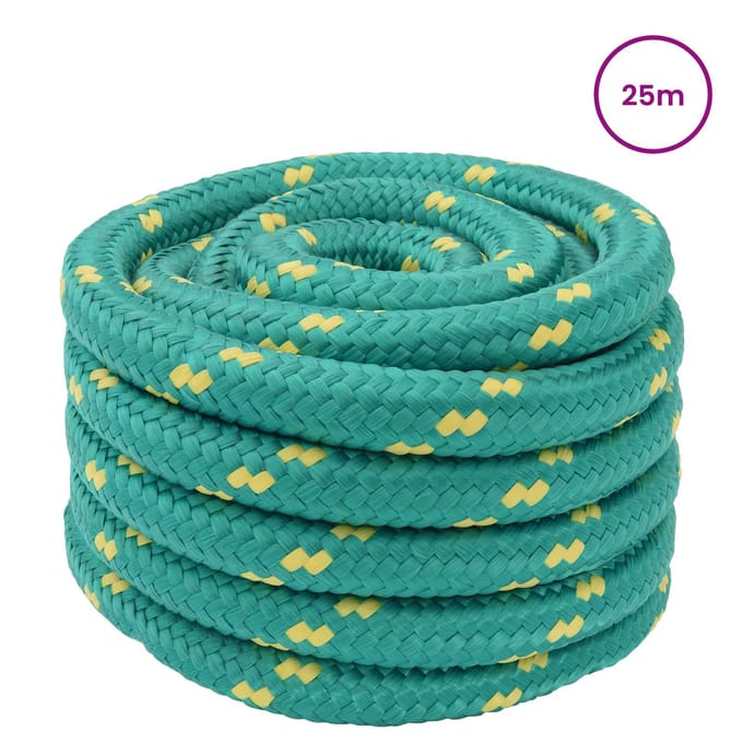 vidaXL - Boottouw - 25 - m - 3 - Groen - PP