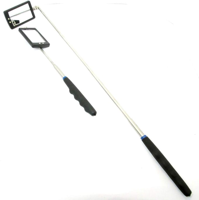 Telescopische Inspectiemirror met LED Verlichting 50 x 80 mm