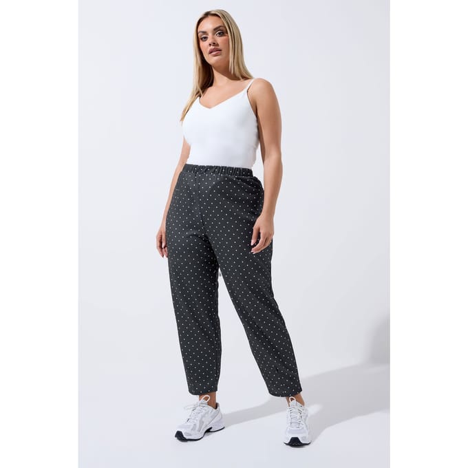 Limited Collection Zwarte Barrel Broek Met Stippen Size 48