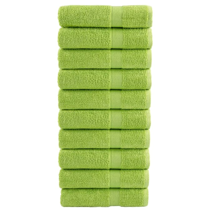 vidaXL - Badhanddoeken - SOLUND - 10 - st - 600 - g/m² - 70x140 - cm - appelgroen