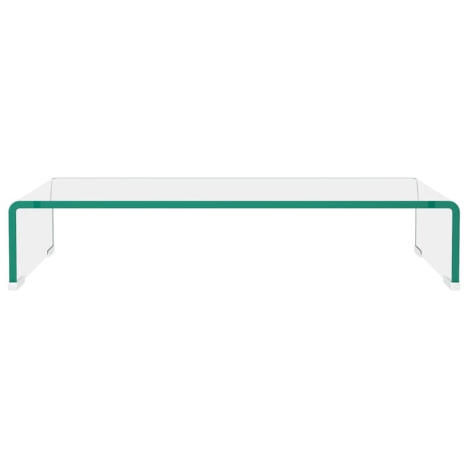 vidaXL - TV-meubel/monitorverhoger - transparant - 60x25x11 - cm - glas