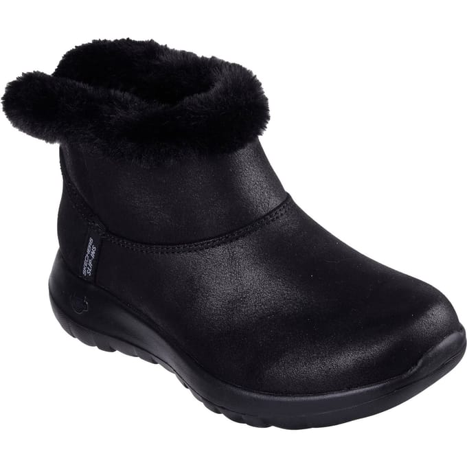 Skechers On-the-GO Joy Cozy Dream Polyester Dames Zwarte Winter Enkellaarzen