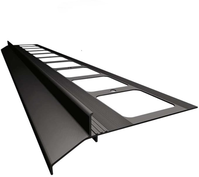 Aluminium Dakrandprofiel K40 200 cm Graphiet - Waterdichte Afwerking voor Terrassen en Balkons
