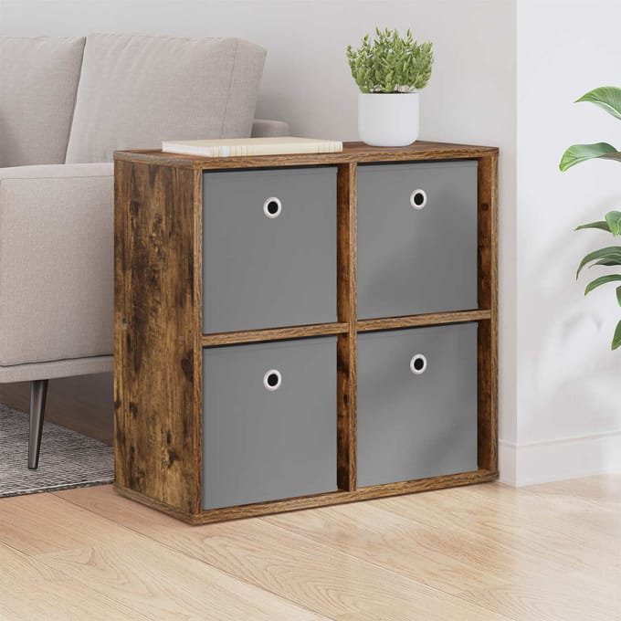 vidaXL - Dressoir - Rook - Eiken - 59,5 - x - 27 - x - 57 - cm
