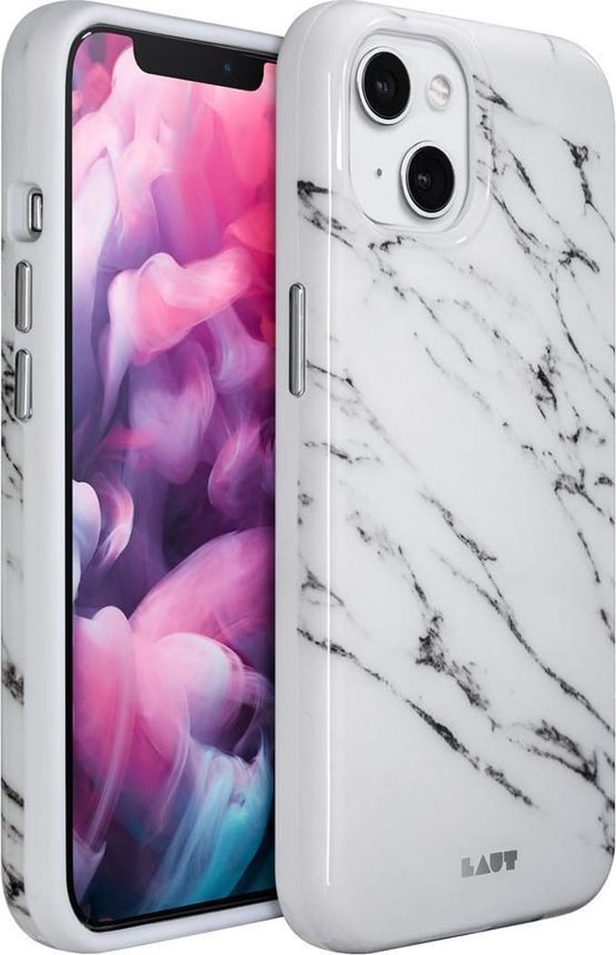 Laut Huex Elements Marble hoesje geschikt voor iPhone 13 - wit