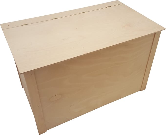 Playwood - Grote schatkist/opbergkist in gladde multiplex van 8mm - 75,8*44*46cm