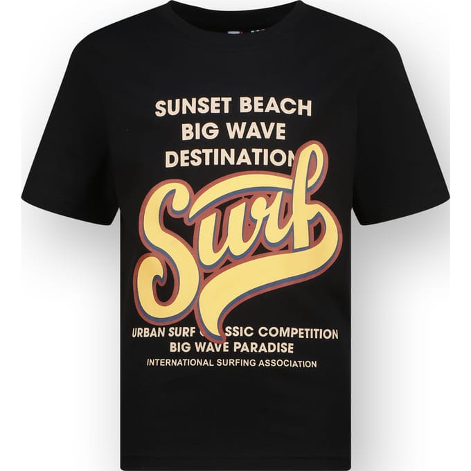Vingino Haider Deep Black Maat: 2 | T-Shirts Outlet | Unisex | Zwart