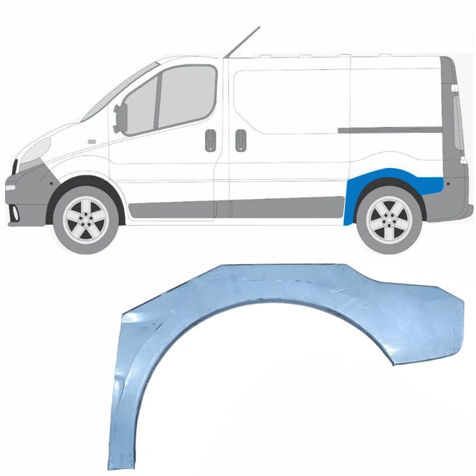 Reparatiepaneel achterspatbord voor Opel Vivaro 2001-2014 / Links