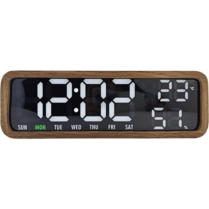 Karlsson - Wekker Madera - Bruin - 25,5xx4,8 cm
