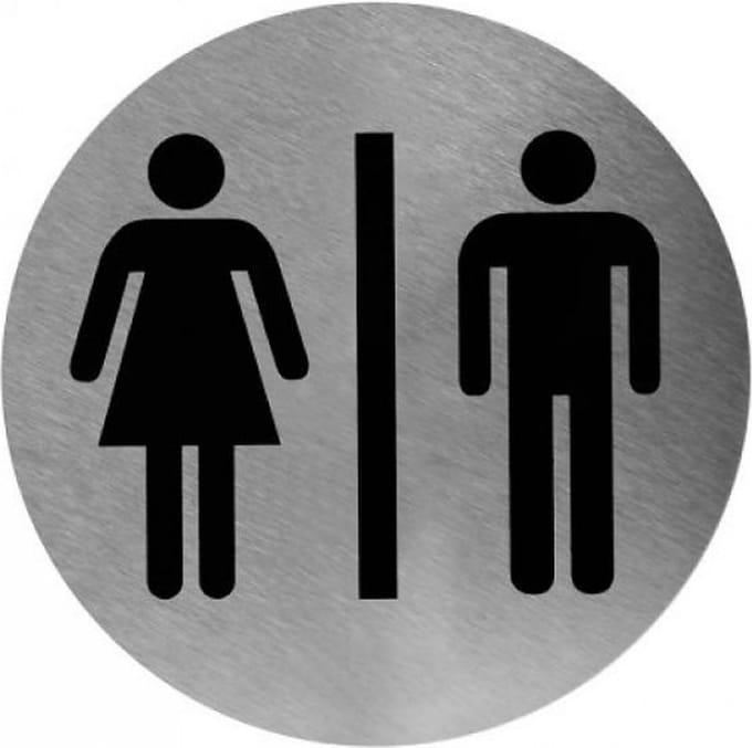 Pictogram man/vrouw RVS