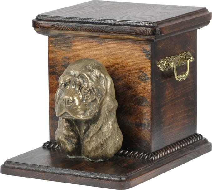 Elegante urn voor American Cocker Spaniel met hondenbuste