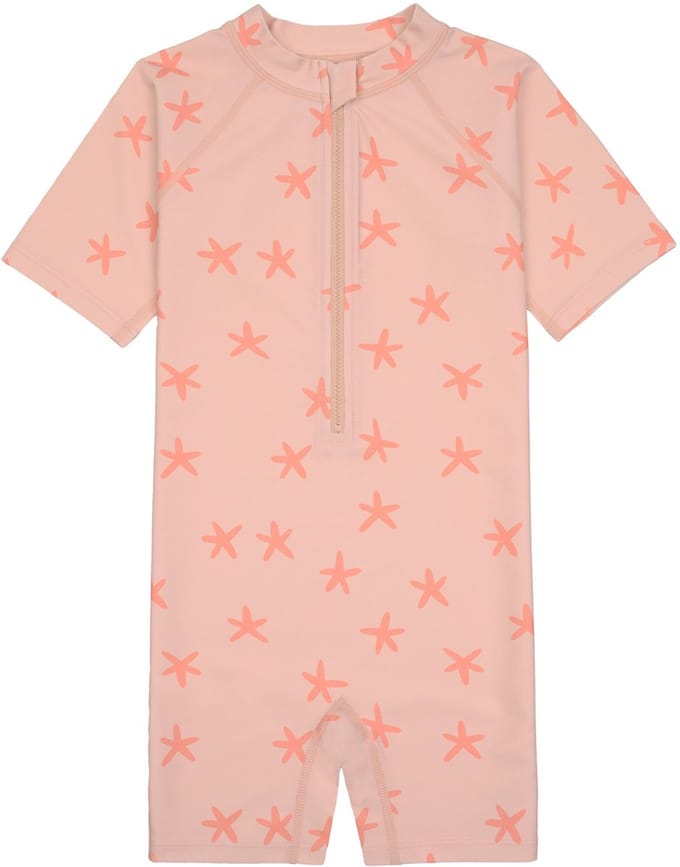 Lässig Zwempak met Korte Mouwen - Starfish - Peach - Maat 86