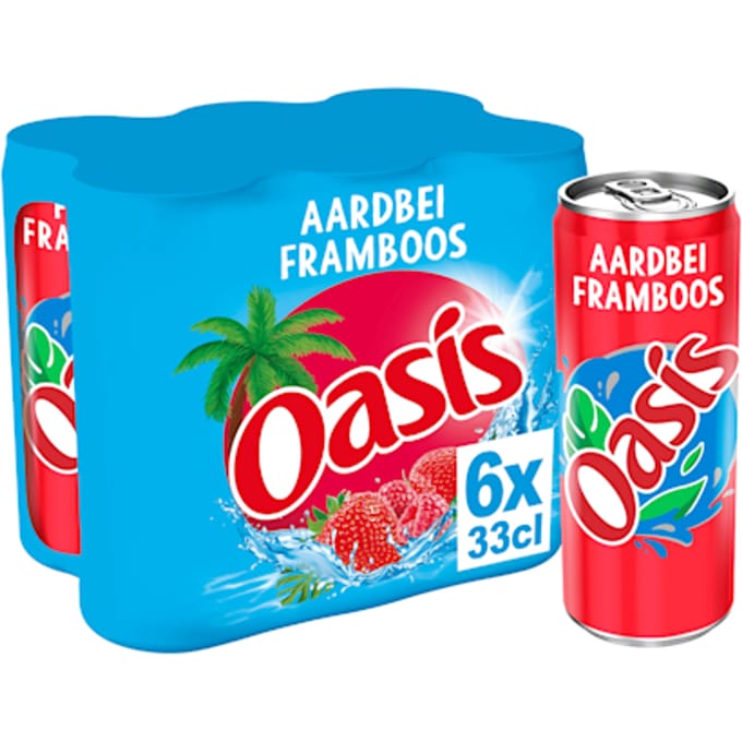 Oasis Aardbei & Framboos - 6 x 330 ml