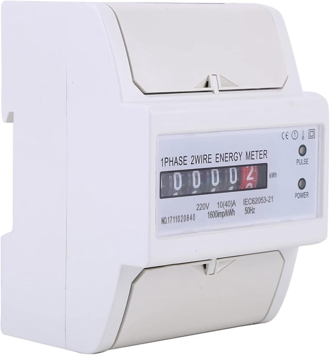 Energiemeter - Stroommeter KWh - Energie Verbruik - Hoge Precisie - 11 x 8 x 8 cm