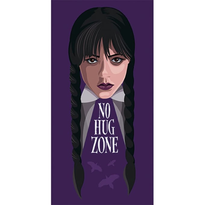 Wednesday Strandlaken No Hug Zone - 70 x 140 cm - Katoen