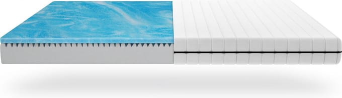 Matras - 7 Zones - 140x200 - koudschuim - gel - premium plus tijk - Gemiddeld