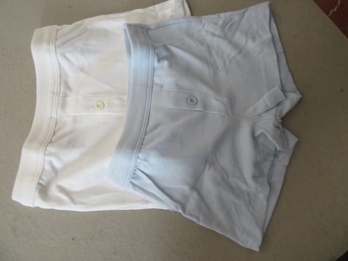 Petit Bateau - 2pack - Jongens - Boxershort - Blauw/ wit - 6jaar 114
