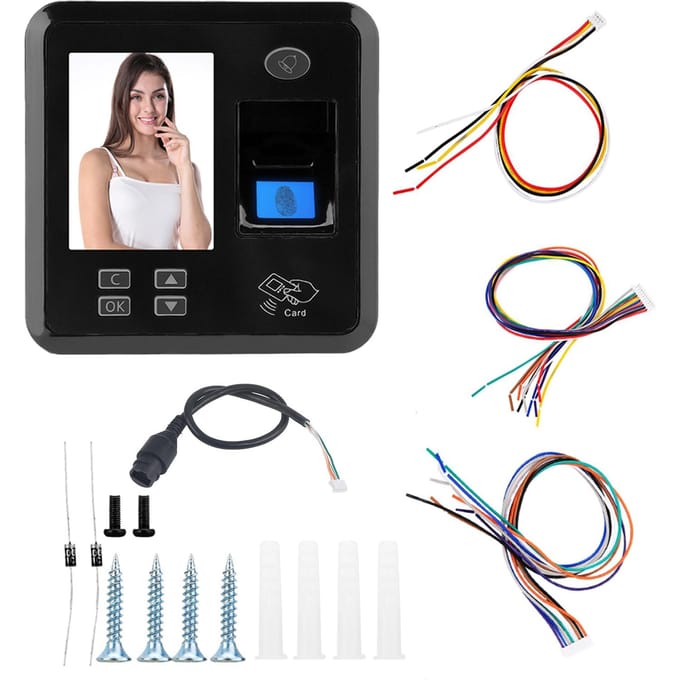 Contrôle d'accès de porte biométrique par empreinte digitale et carte d'identité avec interface IP/TCP black