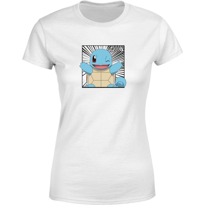 Pokémon Pokédex Squirtle #0007 Women's T-Shirt - White - S