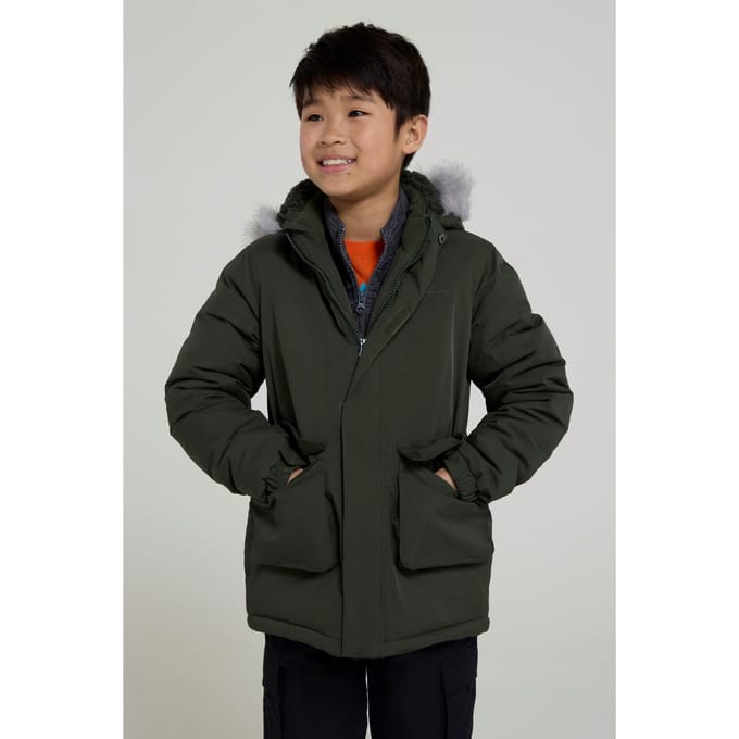 Mountain Warehouse Waterafstotend kinder/kinderjack met Ranger-logo (Groen)