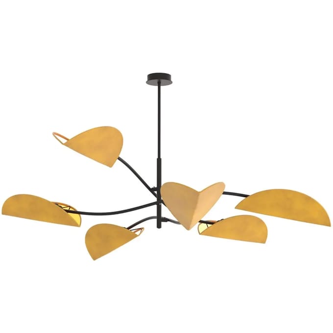 Plafondlamp met 6 gloeilampen Emibig Lighting Lotus