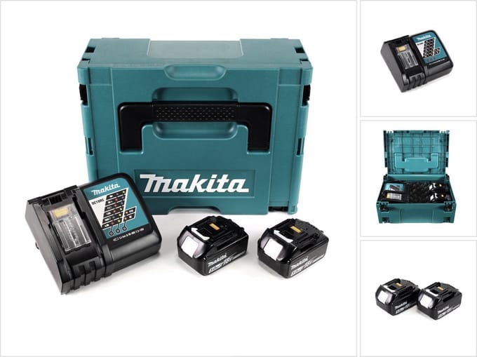 Makita Power Source Kit Li 18V met 2x BL1850B accu 5,0Ah + DC18RC oplader ( 197624-2 ) + Makpac