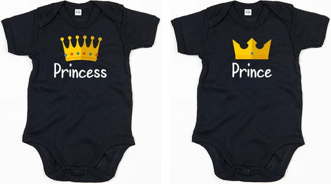 Rompertjes - Prince & Princess-Zwart-3-6 Maanden