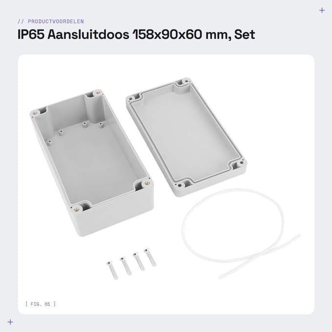 Dailygoods - IP65 Aansluitdoos 158x90x60 mm, Set van 2 Stuks