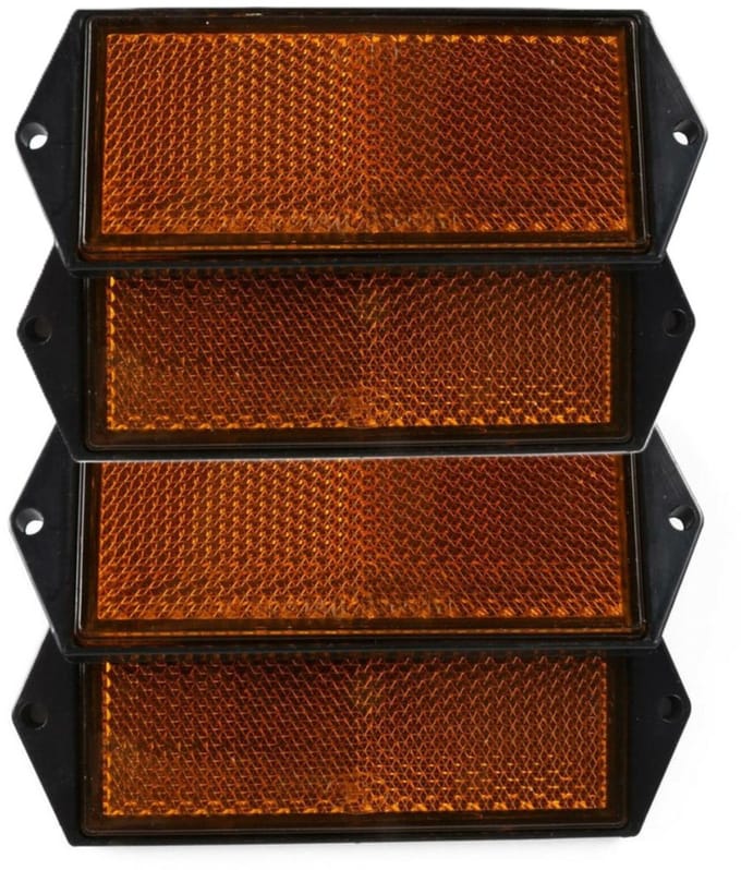 Benson Reflector - set 4x - oranje - schroefbevestiging - 104 x 40 mm