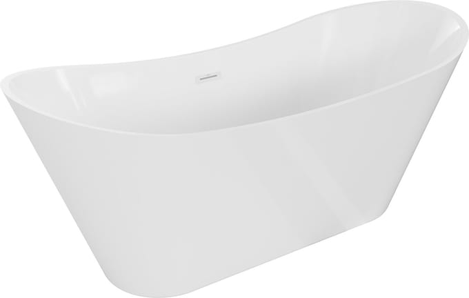 Mexen Celia vrijstaande badkuip 170 x 75 , wit, witte overloop - 52331707500-20