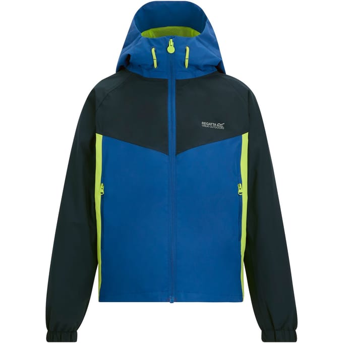 Regatta Hanleigh Waterdichte Jas voor Kinderen/Kinderen (Olympisch Blauw/Scherp Groen)