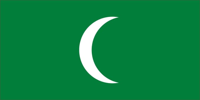 Vlag Malediven 50x75cm